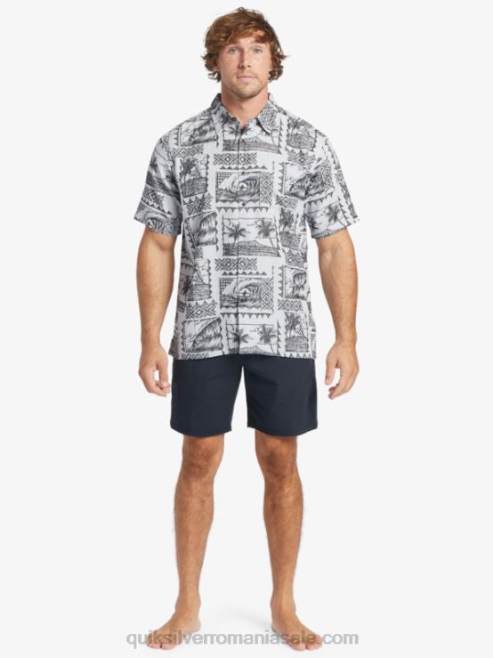 surf tripppers negri cămașă cu mânecă scurtă waterman surf trippers XT6B433 bărbați Quiksilver