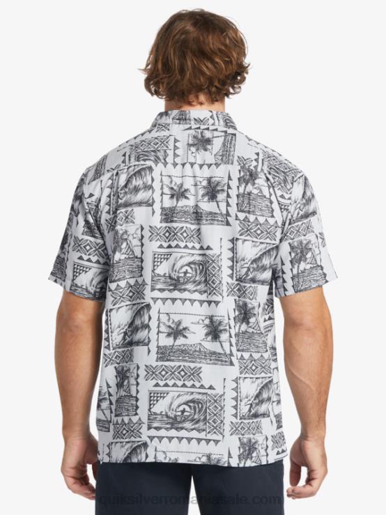 surf tripppers negri cămașă cu mânecă scurtă waterman surf trippers XT6B433 bărbați Quiksilver