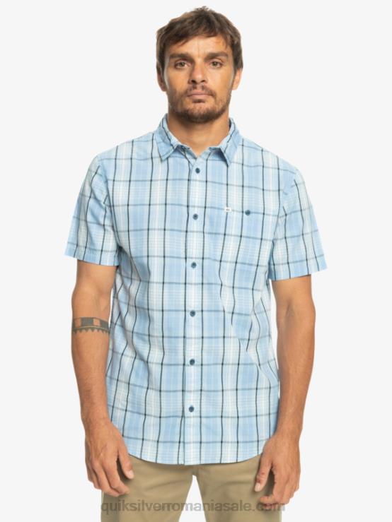 swinton albastru cer cămașă nouă swinton cu mânecă scurtă XT6B916 bărbați Quiksilver