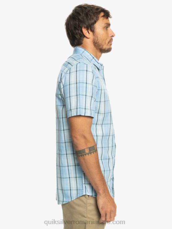 swinton albastru cer cămașă nouă swinton cu mânecă scurtă XT6B916 bărbați Quiksilver