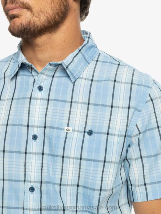 swinton albastru cer cămașă nouă swinton cu mânecă scurtă XT6B916 bărbați Quiksilver
