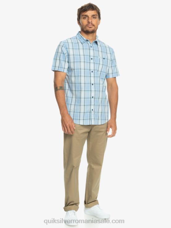 swinton albastru cer cămașă nouă swinton cu mânecă scurtă XT6B916 bărbați Quiksilver