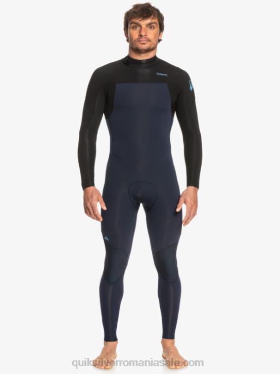 bleumarin închis/negru 3/2 sesiuni de zi cu zi, costum de neopren cu fermoar la spate XT6B927 bărbați Quiksilver