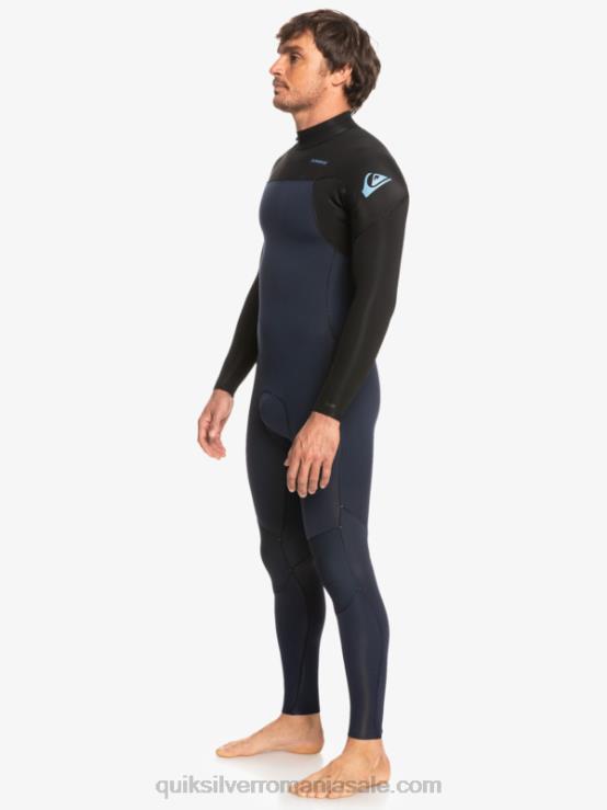 bleumarin închis/negru 3/2 sesiuni de zi cu zi, costum de neopren cu fermoar la spate XT6B927 bărbați Quiksilver
