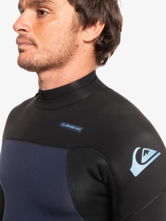 bleumarin închis/negru 3/2 sesiuni de zi cu zi, costum de neopren cu fermoar la spate XT6B927 bărbați Quiksilver
