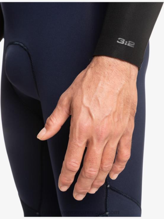 bleumarin închis/negru 3/2 sesiuni de zi cu zi, costum de neopren cu fermoar la spate XT6B927 bărbați Quiksilver
