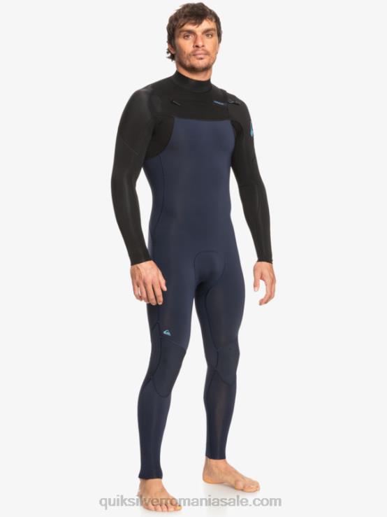 bleumarin închis/negru 3/2 sesiuni de zi cu zi costum de neopren cu fermoar pe piept XT6B1278 bărbați Quiksilver