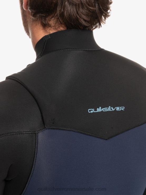 bleumarin închis/negru 3/2 sesiuni de zi cu zi costum de neopren cu fermoar pe piept XT6B1278 bărbați Quiksilver