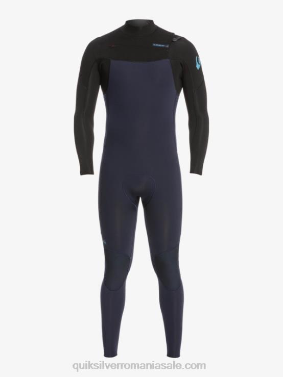 bleumarin închis/negru 3/2 sesiuni de zi cu zi costum de neopren cu fermoar pe piept XT6B1278 bărbați Quiksilver