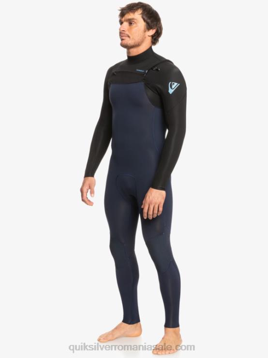 bleumarin închis/negru 3/2 sesiuni de zi cu zi costum de neopren cu fermoar pe piept XT6B1278 bărbați Quiksilver