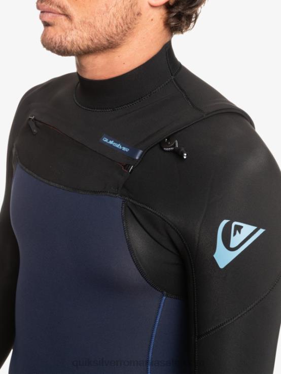 bleumarin închis/negru 3/2 sesiuni de zi cu zi costum de neopren cu fermoar pe piept XT6B1278 bărbați Quiksilver