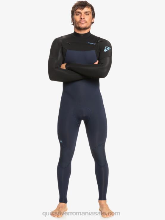 bleumarin închis/negru 3/2 sesiuni de zi cu zi costum de neopren cu fermoar pe piept XT6B1278 bărbați Quiksilver