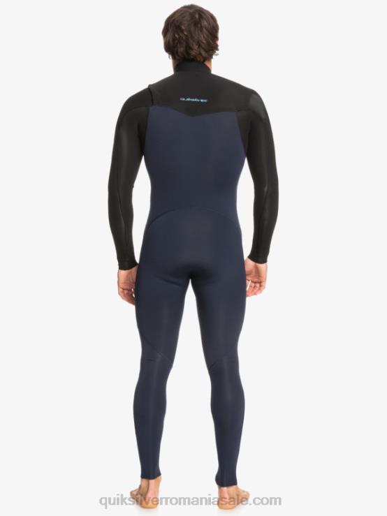 bleumarin închis/negru 3/2 sesiuni de zi cu zi costum de neopren cu fermoar pe piept XT6B1278 bărbați Quiksilver