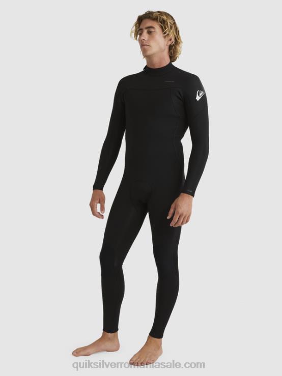 negru 3/2 sesiuni de zi cu zi, costum de neopren cu fermoar la spate XT6B928 bărbați Quiksilver
