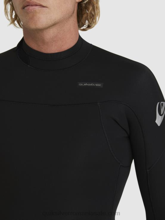 negru 3/2 sesiuni de zi cu zi, costum de neopren cu fermoar la spate XT6B928 bărbați Quiksilver