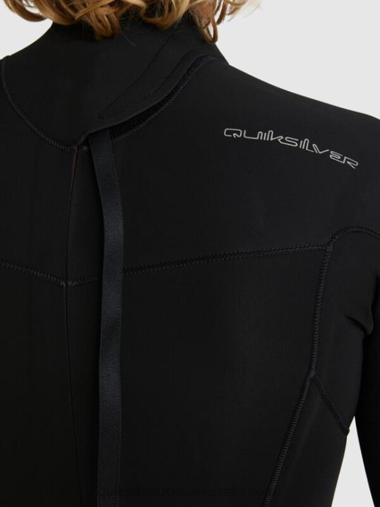 negru 3/2 sesiuni de zi cu zi, costum de neopren cu fermoar la spate XT6B928 bărbați Quiksilver