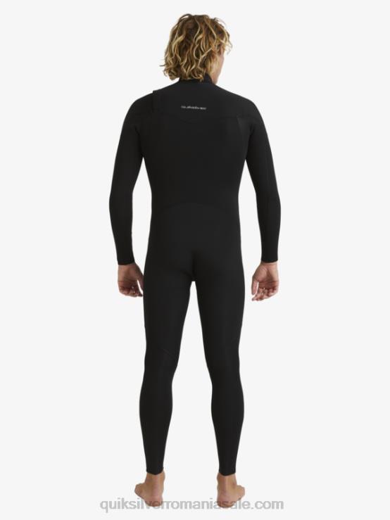 negru 3/2 sesiuni de zi cu zi costum de neopren cu fermoar pe piept XT6B1280 bărbați Quiksilver