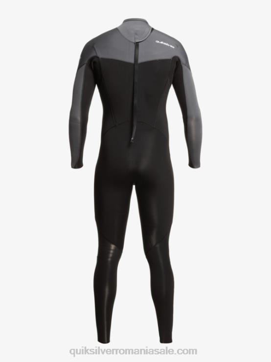 negru/metal armat 3/2 sesiuni de zi cu zi, costum de neopren cu fermoar la spate XT6B926 bărbați Quiksilver