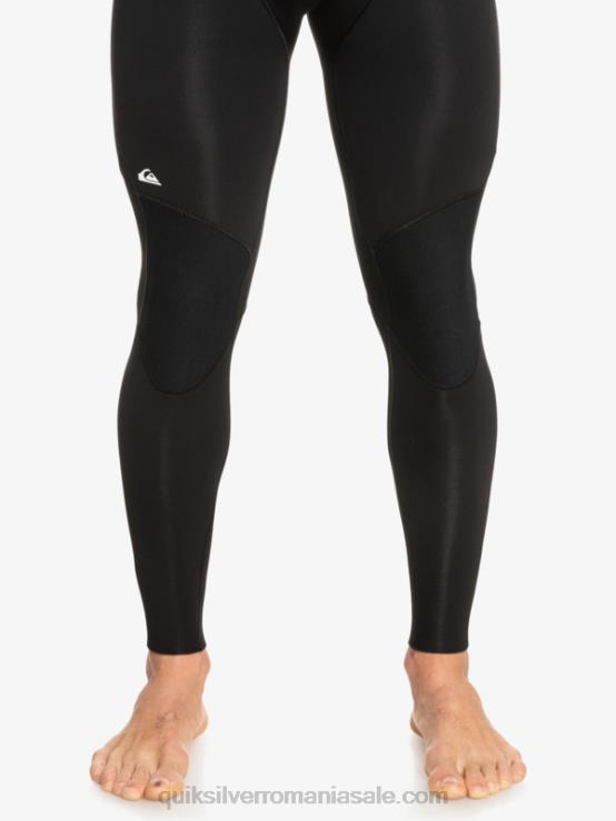 negru/metal armat 3/2 sesiuni de zi cu zi, costum de neopren cu fermoar la spate XT6B926 bărbați Quiksilver