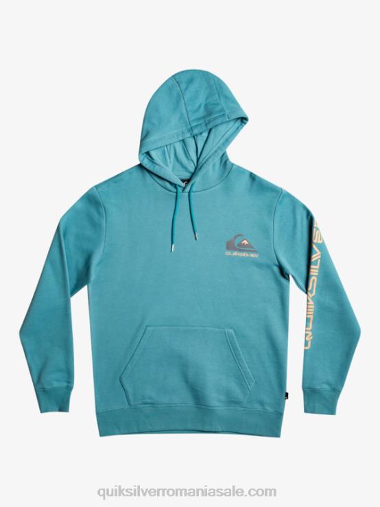 albastru bretania Pulover din lână cu glugă cu logo omni XT6B1030 bărbați Quiksilver
