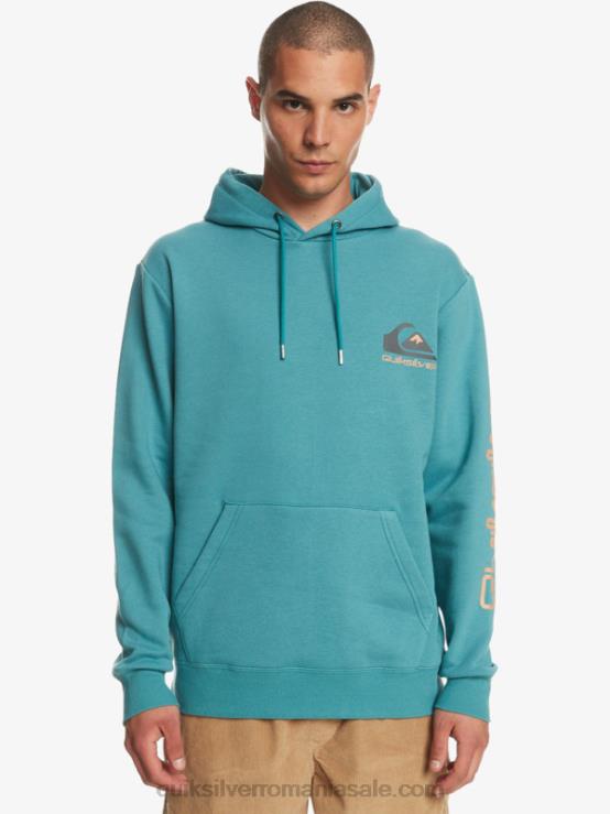 albastru bretania Pulover din lână cu glugă cu logo omni XT6B1030 bărbați Quiksilver