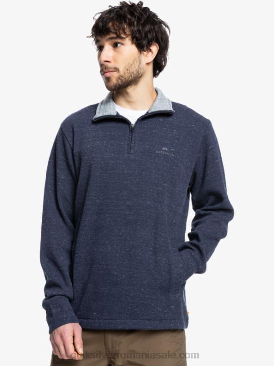 blazer bleumarin heather hanorac waterman pointssurf cu fermoar și gât fals XT6B1801 bărbați Quiksilver