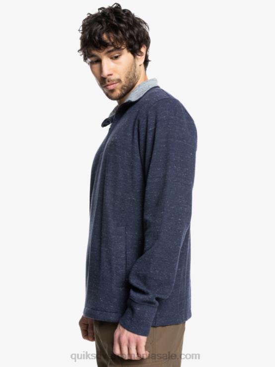blazer bleumarin heather hanorac waterman pointssurf cu fermoar și gât fals XT6B1801 bărbați Quiksilver