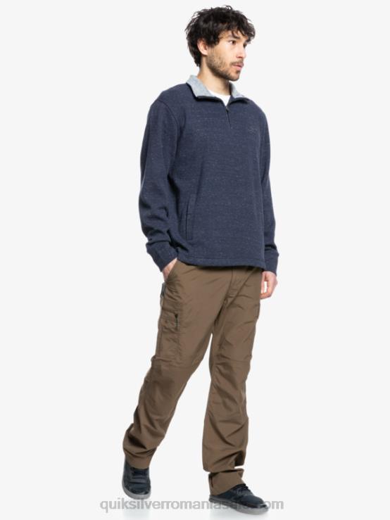 blazer bleumarin heather hanorac waterman pointssurf cu fermoar și gât fals XT6B1801 bărbați Quiksilver