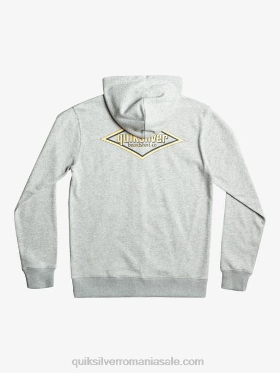 erica gri deschis hanorac cu fermoar cu cuvinte XT6B1148 bărbați Quiksilver