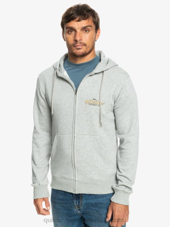 erica gri deschis hanorac cu fermoar cu cuvinte XT6B1148 bărbați Quiksilver