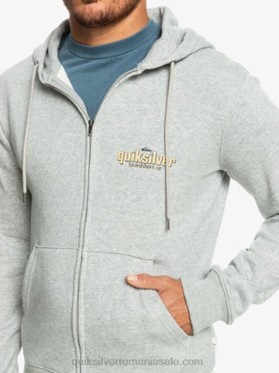 erica gri deschis hanorac cu fermoar cu cuvinte XT6B1148 bărbați Quiksilver