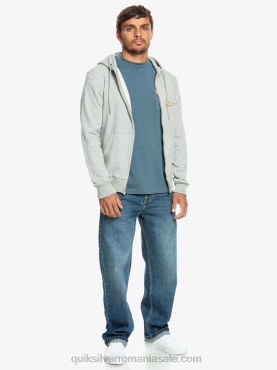 erica gri deschis hanorac cu fermoar cu cuvinte XT6B1148 bărbați Quiksilver