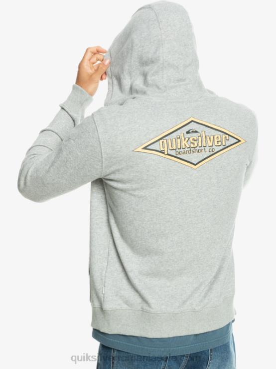erica gri deschis hanorac cu fermoar cu cuvinte XT6B1148 bărbați Quiksilver