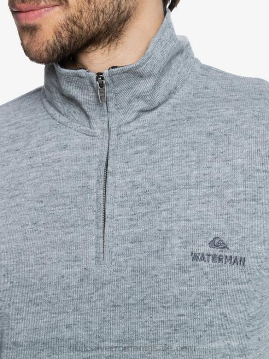 erica gri deschis hanorac waterman pointssurf cu fermoar și gât fals XT6B1800 bărbați Quiksilver