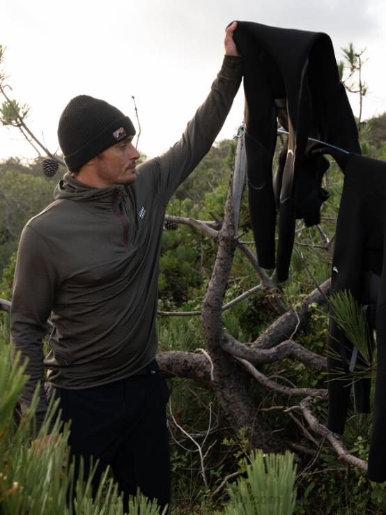frunza de strugure hanorac din fleece cu fermoar sfert, punct abrupt XT6B1874 bărbați Quiksilver