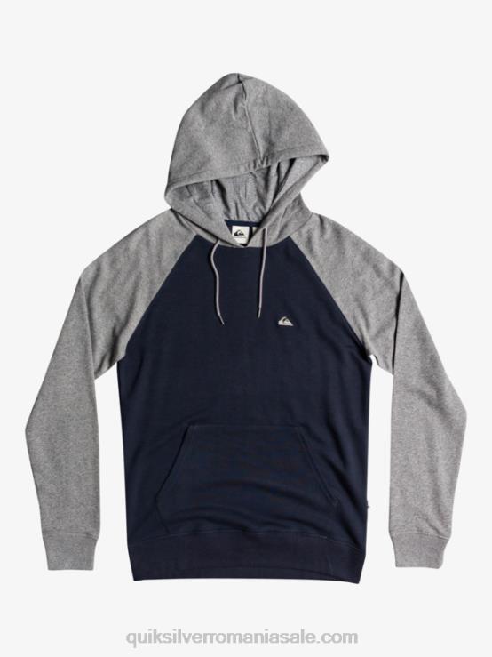 gri deschis negru/negru hanorac cu fermoar cu glugă XT6B1514 bărbați Quiksilver