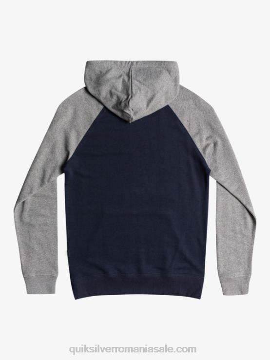 gri deschis negru/negru hanorac cu fermoar cu glugă XT6B1514 bărbați Quiksilver