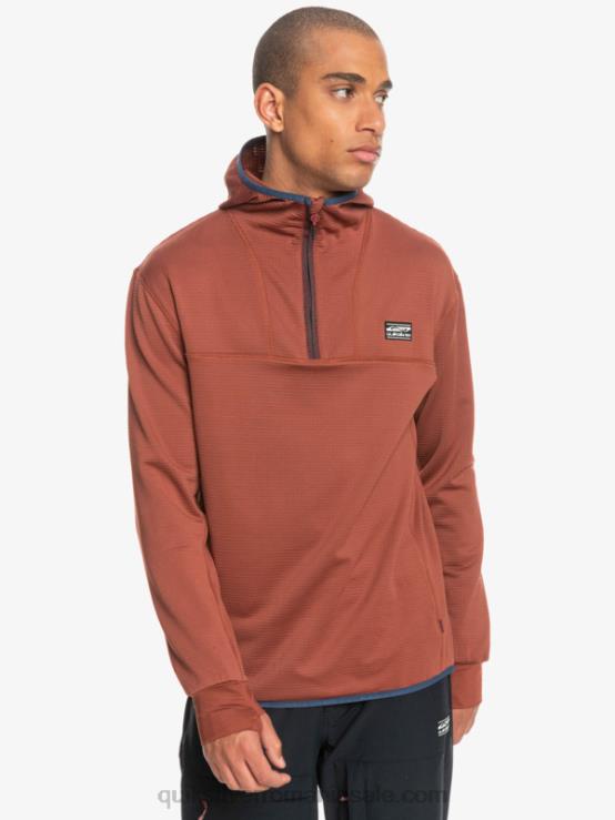 mahon hanorac din fleece cu fermoar sfert, punct abrupt XT6B1875 bărbați Quiksilver