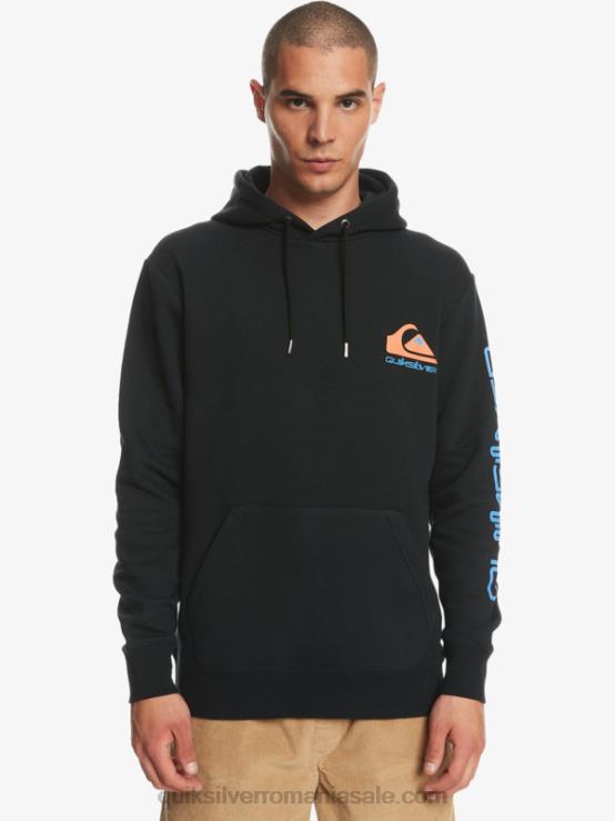 negru Pulover din lână cu glugă cu logo omni XT6B1032 bărbați Quiksilver
