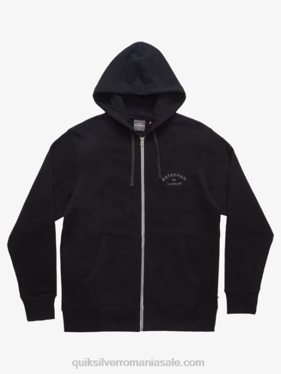 negru hanorac cu fermoar waterman after surf XT6B1420 bărbați Quiksilver