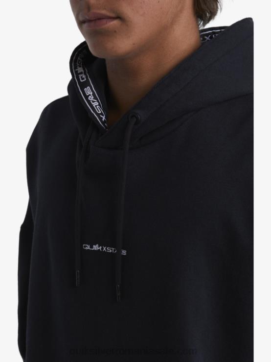 negru hanorac cu gluga XT6B1805 bărbați Quiksilver x Stab