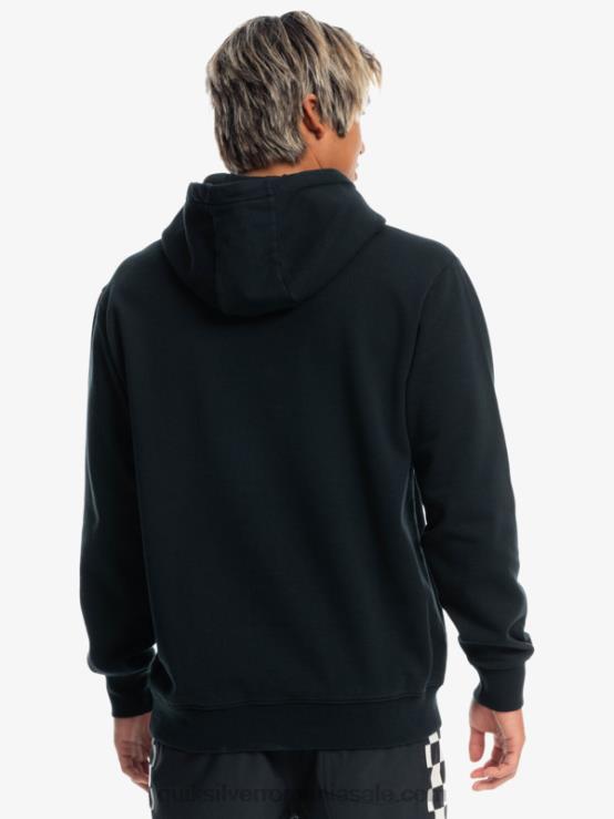 negru hanorac cu logo oficial lucruri XT6B1806 bărbați Quiksilver x Stranger