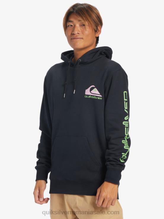 negru hanorac cu logo omni XT6B641 bărbați Quiksilver