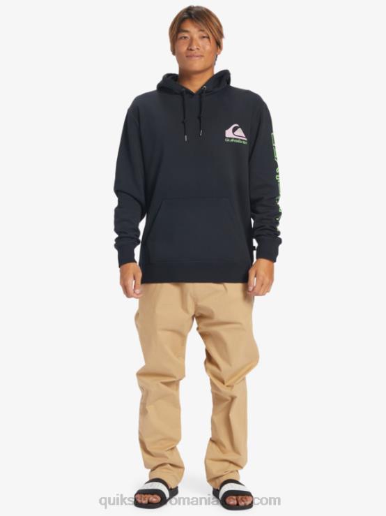negru hanorac cu logo omni XT6B641 bărbați Quiksilver