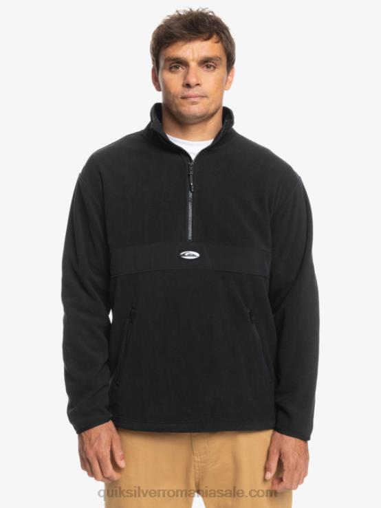 negru saturn fleece cu jumătate de fermoar XT6B1561 bărbați Quiksilver