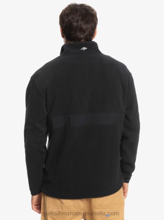 negru saturn fleece cu jumătate de fermoar XT6B1561 bărbați Quiksilver