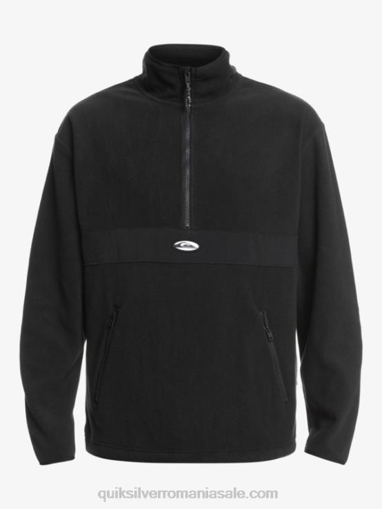 negru saturn fleece cu jumătate de fermoar XT6B1561 bărbați Quiksilver