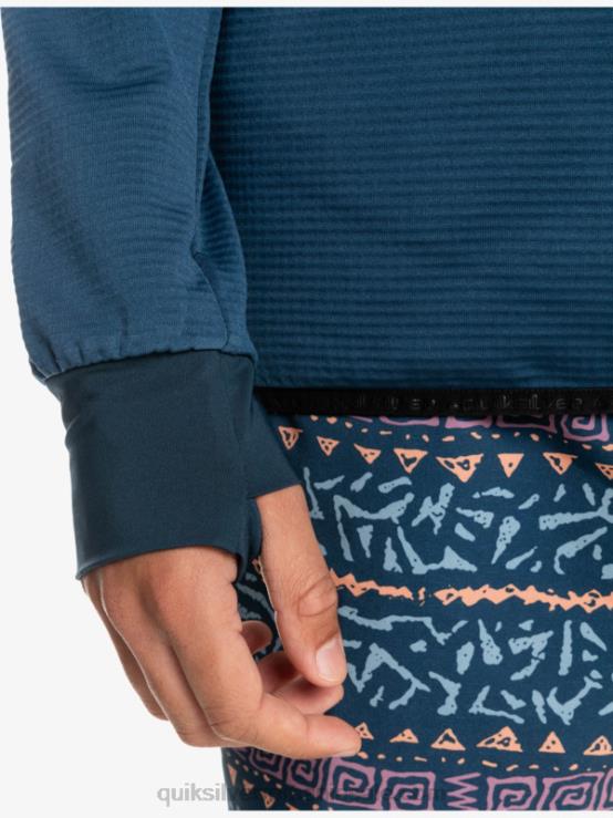 însemne albastre hanorac din fleece cu fermoar sfert, punct abrupt XT6B1873 bărbați Quiksilver