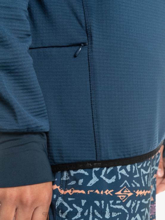 însemne albastre hanorac din fleece cu fermoar sfert, punct abrupt XT6B1873 bărbați Quiksilver