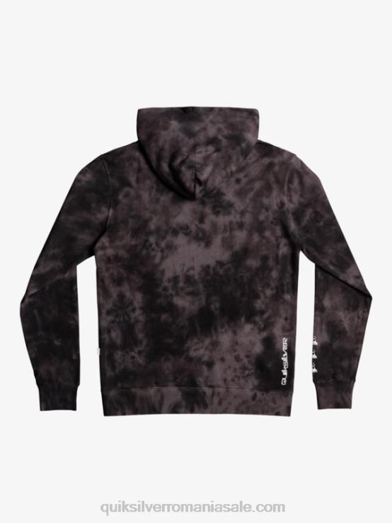 vopsea cravată neagră tulbure hanorac tulbure cu vopsea tie-dye XT6B1503 bărbați Quiksilver